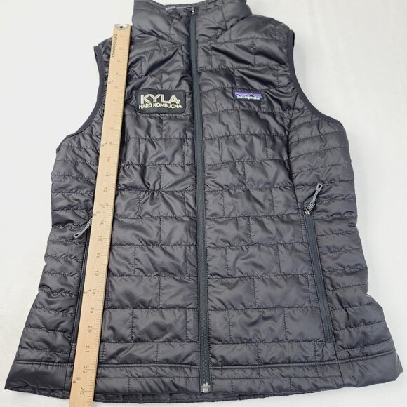Patagonia Women's Black Nano Puff Sleeveless Mock Neck Padded Puffer Vest Sz M - Picture 4 of 8